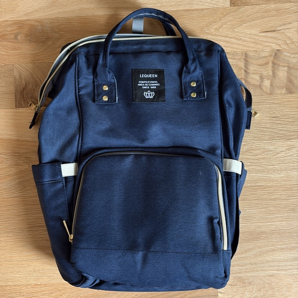 LE QUEEN | NAVY DIAPER BAG, BACKPACK